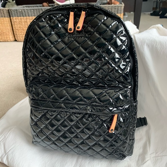 MZ Wallace Handbags - MZ Wallace black lacquer city backpack
